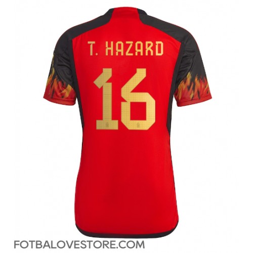Belgie Thorgan Hazard #16 Domácí Dres MS 2022 Krátkým Rukávem